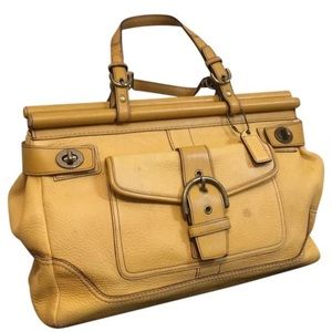 Coach 1941 Mustard Yellow Purse with Front Pocket